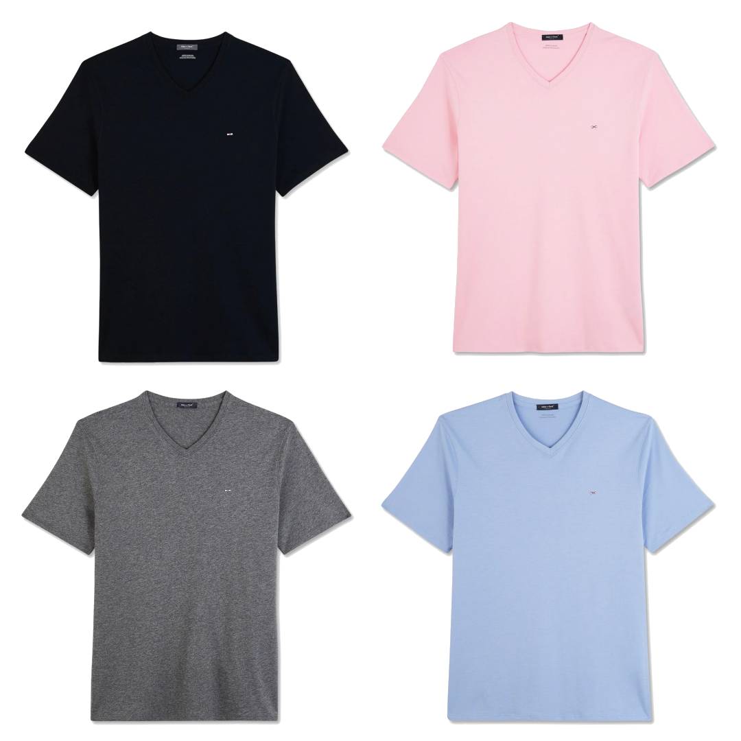 T-Shirt EDEN PARK col V V̲o̲i̲r̲ ̲l̲e̲s̲ ̲c̲o̲u̲l̲e̲u̲r̲s̲ PPKNITCE0008